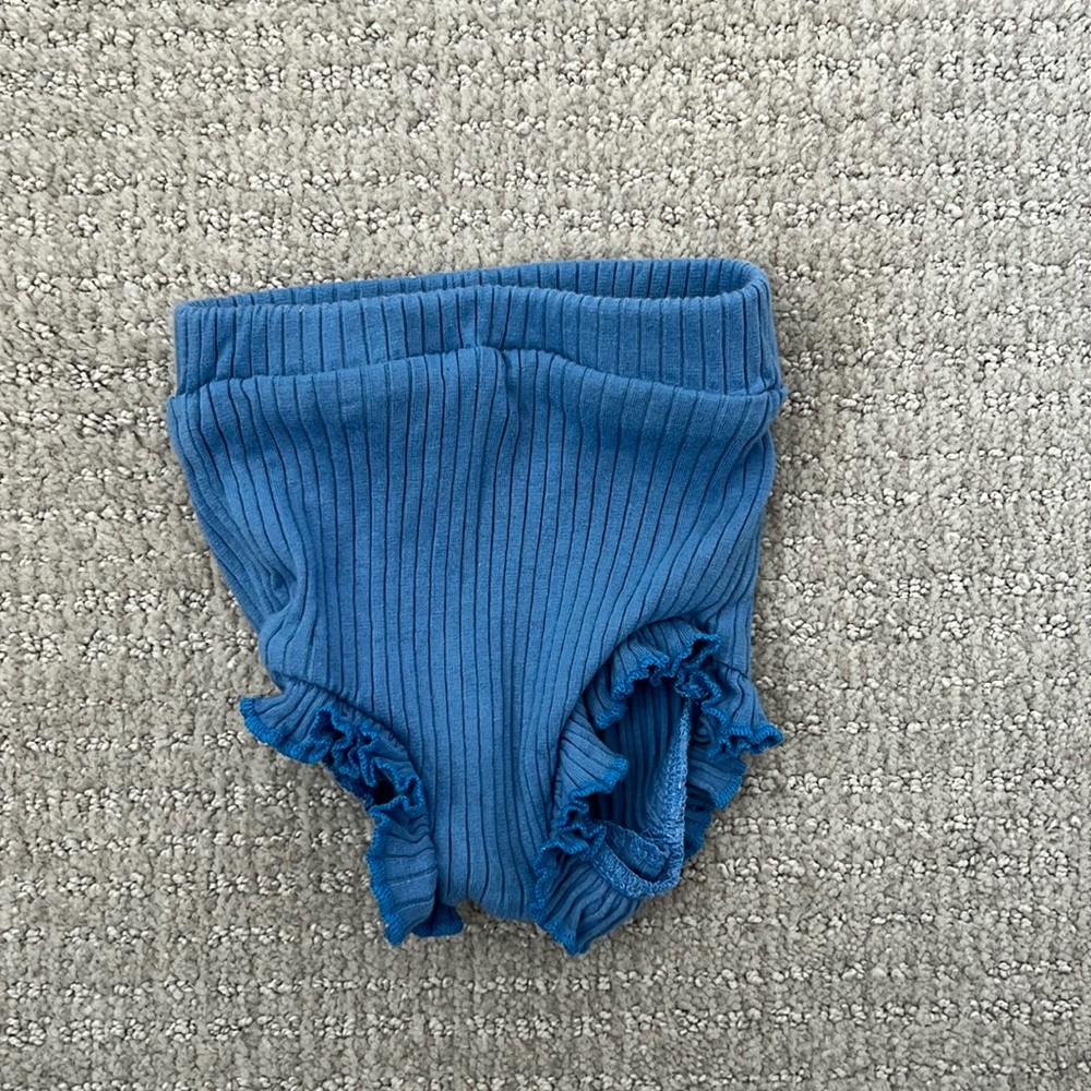 Baby girl ribbed SpearmintLOVE bloomers